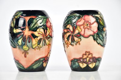 Lot 1275 - RACHEL BISHOP FOR MOORCROFT; a pair of ovoid...