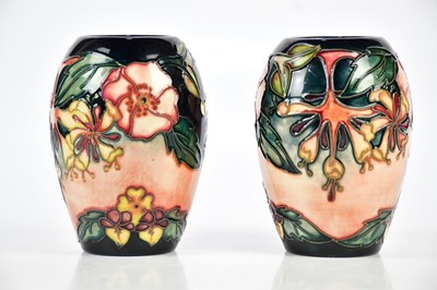 Lot 1275 - RACHEL BISHOP FOR MOORCROFT; a pair of ovoid...