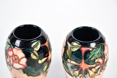 Lot 1275 - RACHEL BISHOP FOR MOORCROFT; a pair of ovoid...