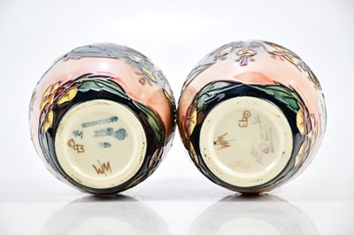 Lot 1275 - RACHEL BISHOP FOR MOORCROFT; a pair of ovoid...