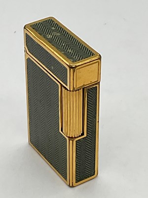 Lot 14 - DUNHILL; a vintage two tone lighter, a Dupont...