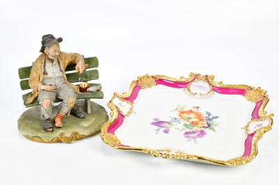 Lot 1441 - MEISSEN; a hand painted large square...