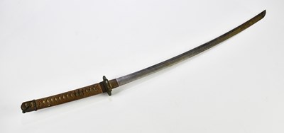 Lot 1623 - A WWII Japanese officer's sword with shagreen...