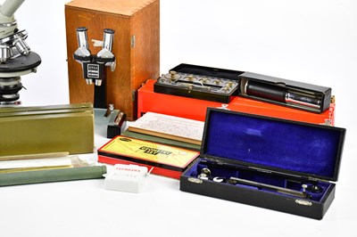 Lot 1066 - LOMO; a vintage microscope, cased Opax Stereo...