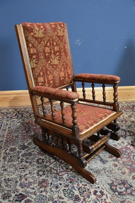 Lot 59 - Two early 20th century American rocking chairs...