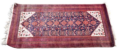 Lot 350 - A Hamadan designed rug with multi device set...