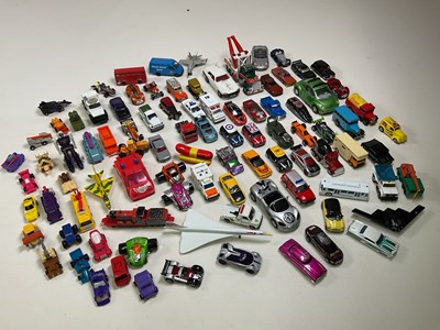 Lot 125 - HOT WHEELS AND MINI TRANSFORMERS CARS; an...