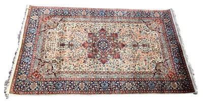 Lot 341 - An Indian designed floral decorated rug with...