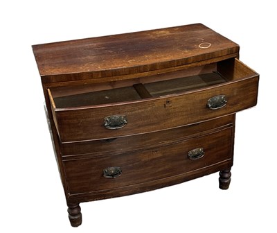 Lot 71 - An early 20th century mahogany bowfront chest...
