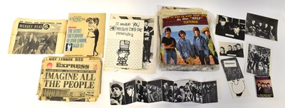 Lot 153 - THE BEATLES; a collection of ephemera, to...