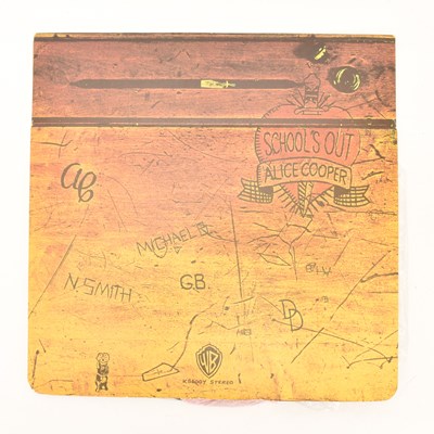 Lot 202 - ALICE COOPER; LP 'School's Out' in desk sleeve,...