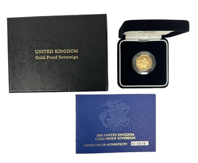 Lot 786 - THE ROYAL MINT; a 2005 gold proof full...