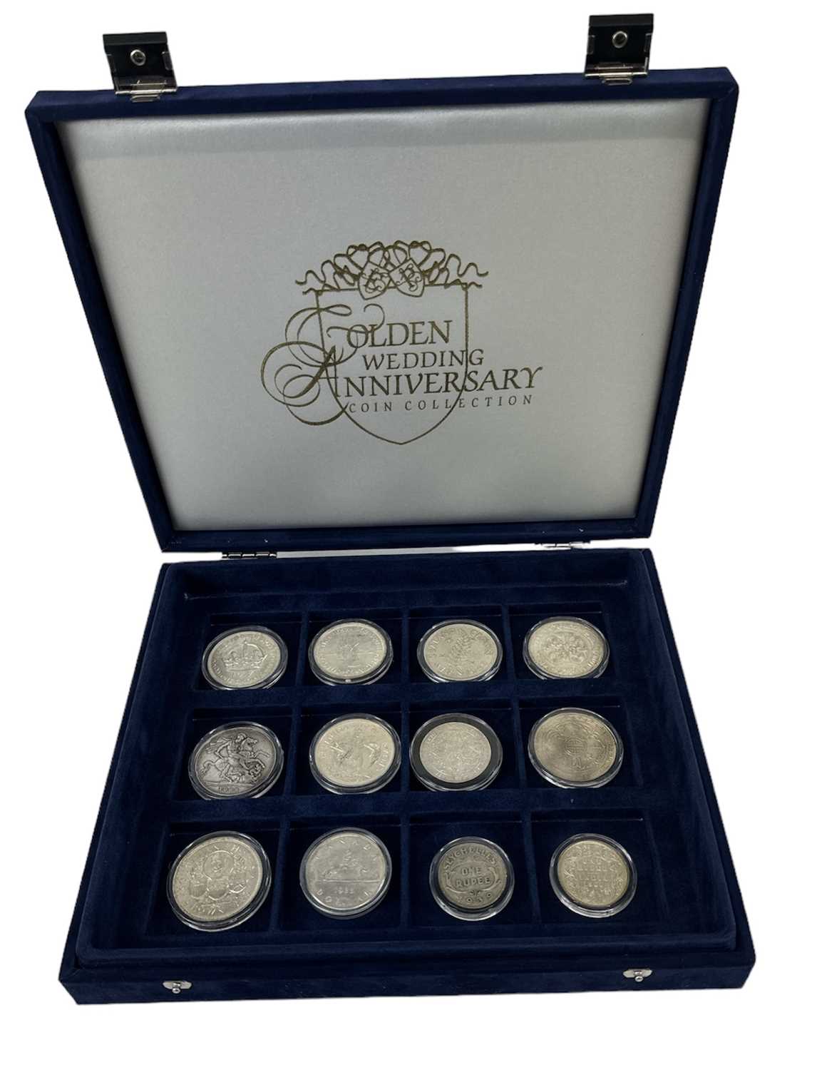 Lot 804 - A cased part Golden Wedding Anniversary Coin...