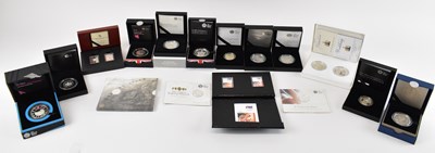 Lot 798 - A group of sixteen cased silver proof coins,...