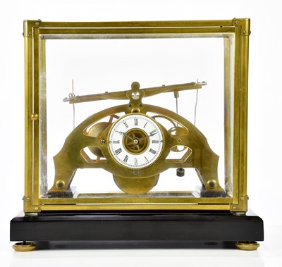 Lot 2085 - A Congreve type rolling ball mantel clock, the...