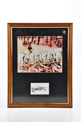 Lot 433 - AUTOGRAPHS; four framed autograph montages...