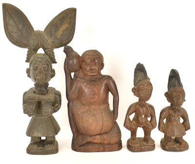 Lot 89 - Four late 19th early/20th century carved...
