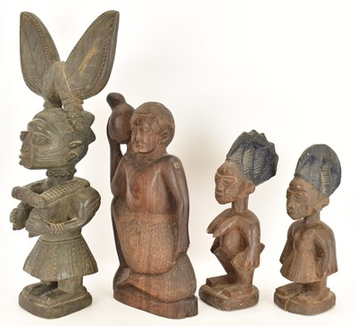 Lot 89 - Four late 19th early/20th century carved...