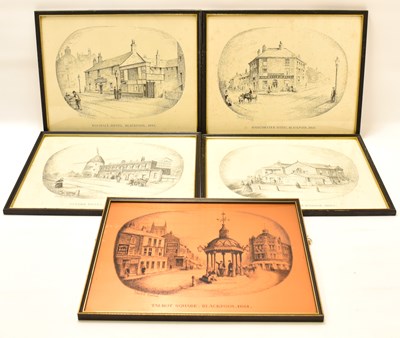 Lot 451 - BLACKPOOL; four etchings of Victorian images...