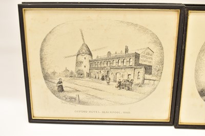 Lot 451 - BLACKPOOL; four etchings of Victorian images...