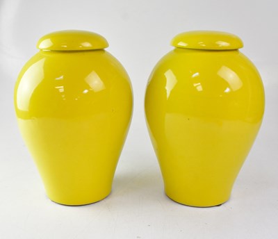 Lot 205 - A pair of late 20th century Chinese yellow...