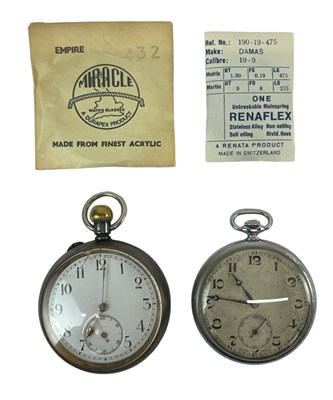 Lot 866 - An Elsinore Swiss made pocket watch with white...