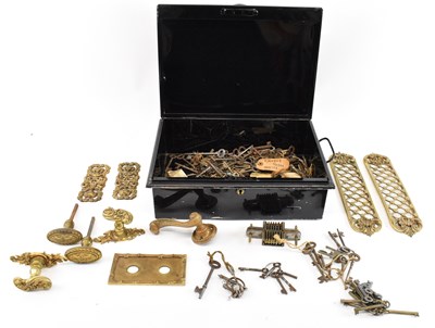 Lot 366 - A safety deposit box containing a large...