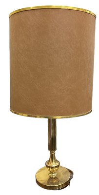 Lot 182 - A modern brass Corinthian column table lamp,...