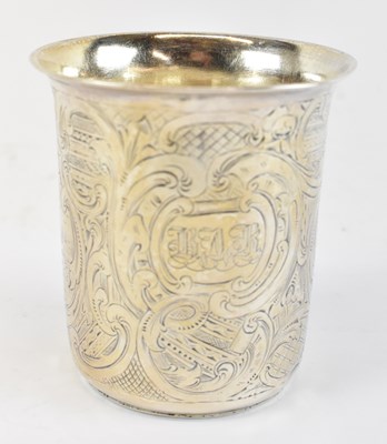 Lot 626 - A Russian 84 grade silver beaker, diameter...