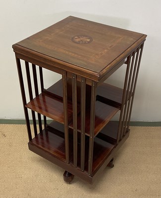 Lot 652 - A mahogany revolving bookcase, height 85cm,...