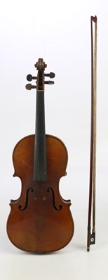 Lot 1004 - A full size French violin, Vuillaume copy with...