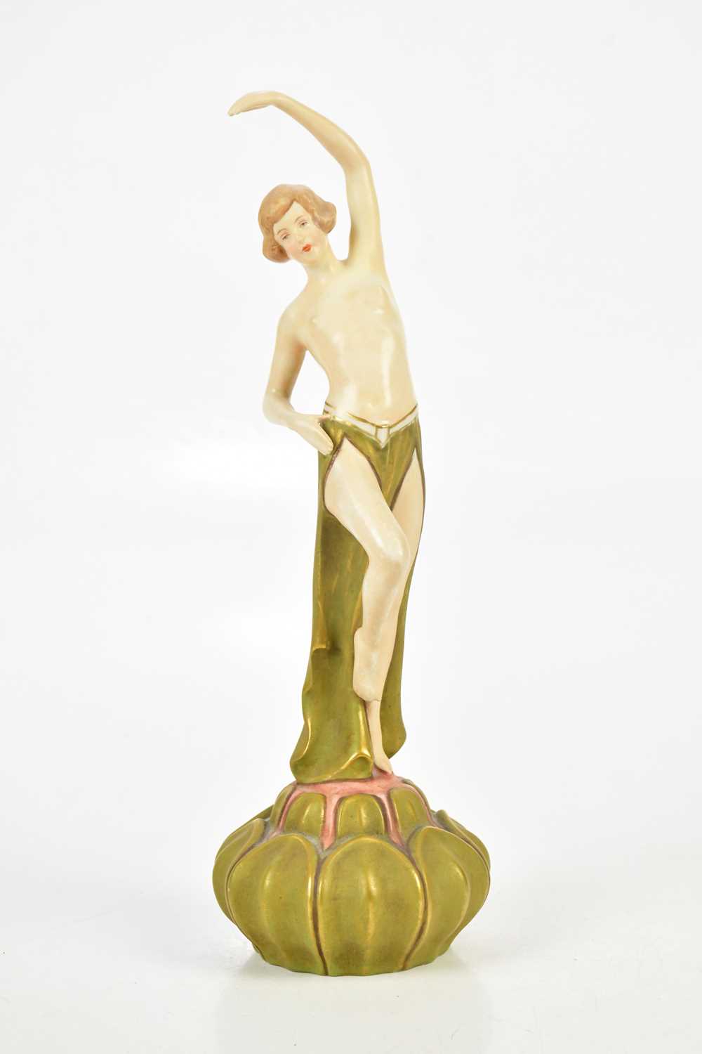 Lot 1553 - ROYAL DUX, an Art Nouveau figure of a nude...