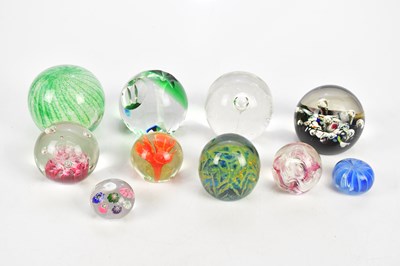 Lot 1563 - Ten glass paperweights, including a Clichy...