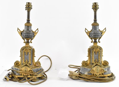 Lot 150 - A pair of 19th century French Empire marble...