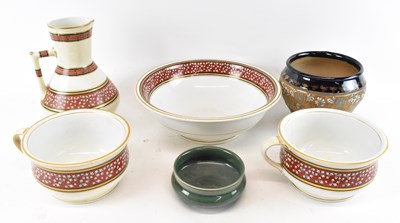 Lot 581 - MINTON; a wash bowl and jug set, with two...