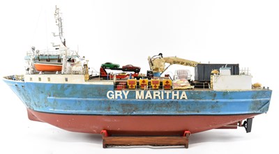 Lot 466 - A large model scratch built ship, 'Gry Maritha'...