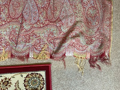 Lot 446 - A large Victorian cotton patchwork quilt, 90 x...