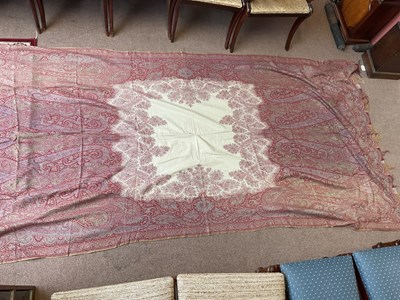 Lot 446 - A large Victorian cotton patchwork quilt, 90 x...