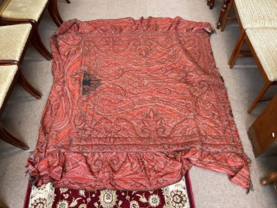 Lot 446 - A large Victorian cotton patchwork quilt, 90 x...