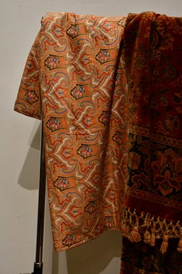 Lot 446 - A large Victorian cotton patchwork quilt, 90 x...