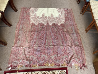 Lot 446 - A large Victorian cotton patchwork quilt, 90 x...