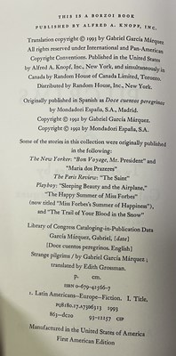 Lot 359 - GABRIEL GARCIA MARQUEZ; 'Chronicle of a Death...