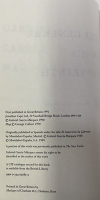 Lot 359 - GABRIEL GARCIA MARQUEZ; 'Chronicle of a Death...