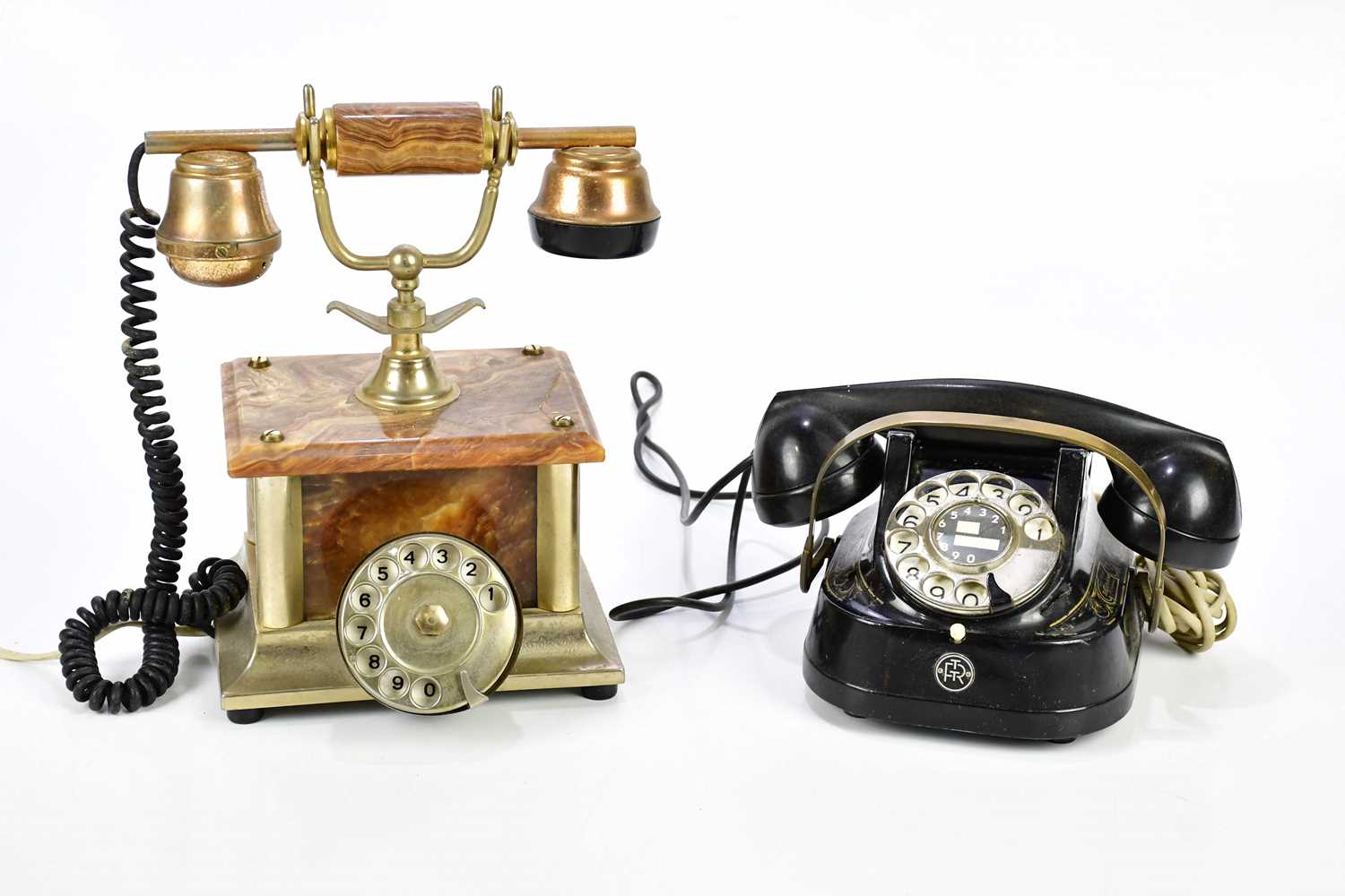Lot 1289 - A GE Company vintage telephone together with a...