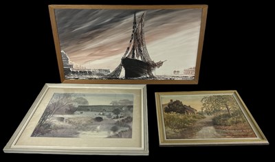 Lot 265 - AUBREY SYKES; watercolour, rural scene, signed...