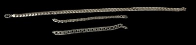 Lot 738 - A 925 hallmarked silver Cuban link necklace,...