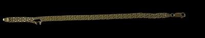 Lot 678 - A 9ct yellow gold bracelet (af), length 20cm,...