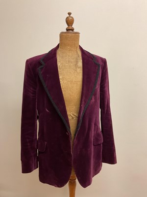Lot 87 - A man's vintage morning suit with silk figured...