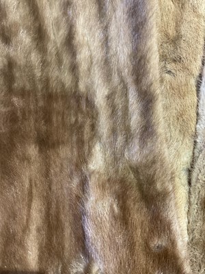 Lot 81 - Full length mink double breasted fur coat and...