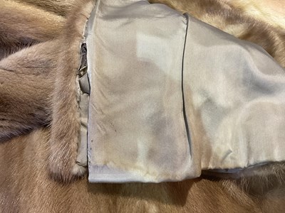 Lot 81 - Full length mink double breasted fur coat and...